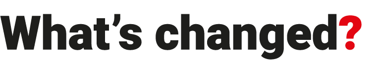 What’s changed? 