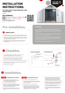 Internal Fire Door Installation Instructions Thumbnail 