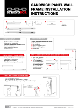 Md371 Product Marketing Sandwich Panel Wall Frame Frame Instructions New Fitting Instructions Non Fire Rated