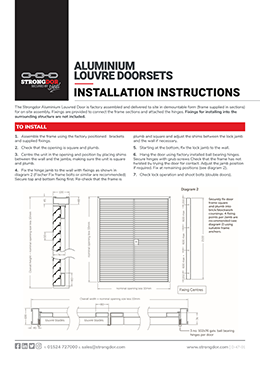 D47 Strongdor Aluminium Louvre Doorset Installation Instructions Thumbnail