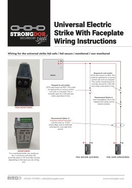 Strongdor Electric Strike Wiring Instructions