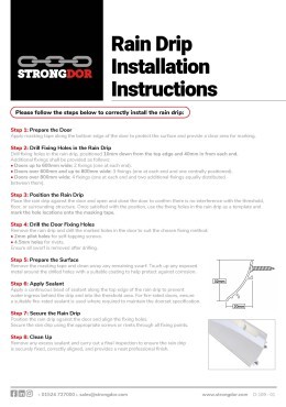 Strongdor Rain Drip Installation Instructions