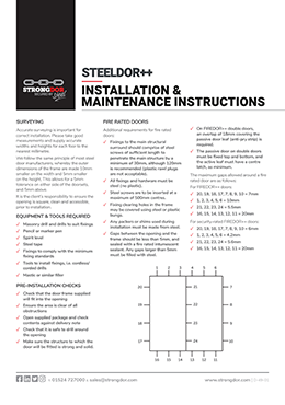 Strongdor Steeldor 2Plus Instructions