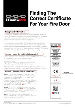 Strongdor Finding The Correct Certificate For Your Fire Door
