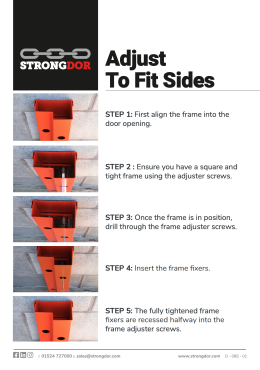 Strongdor Adjust to fit side fitting door screw