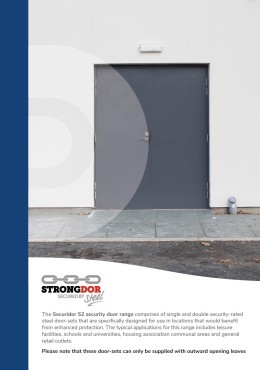 Strongdor security rated SR2 personnel grey door