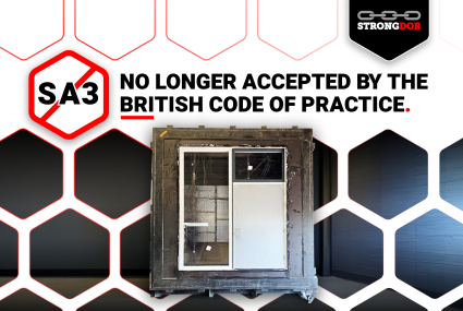 Steel door in smoke testing